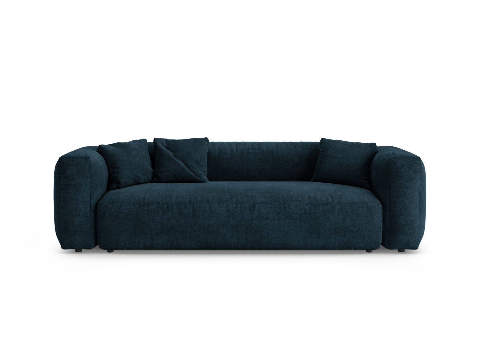 Divano con Funzione Letto in Velluto, "Martina", 3 Posti, 264x106x75 - Petrolioio Profondo