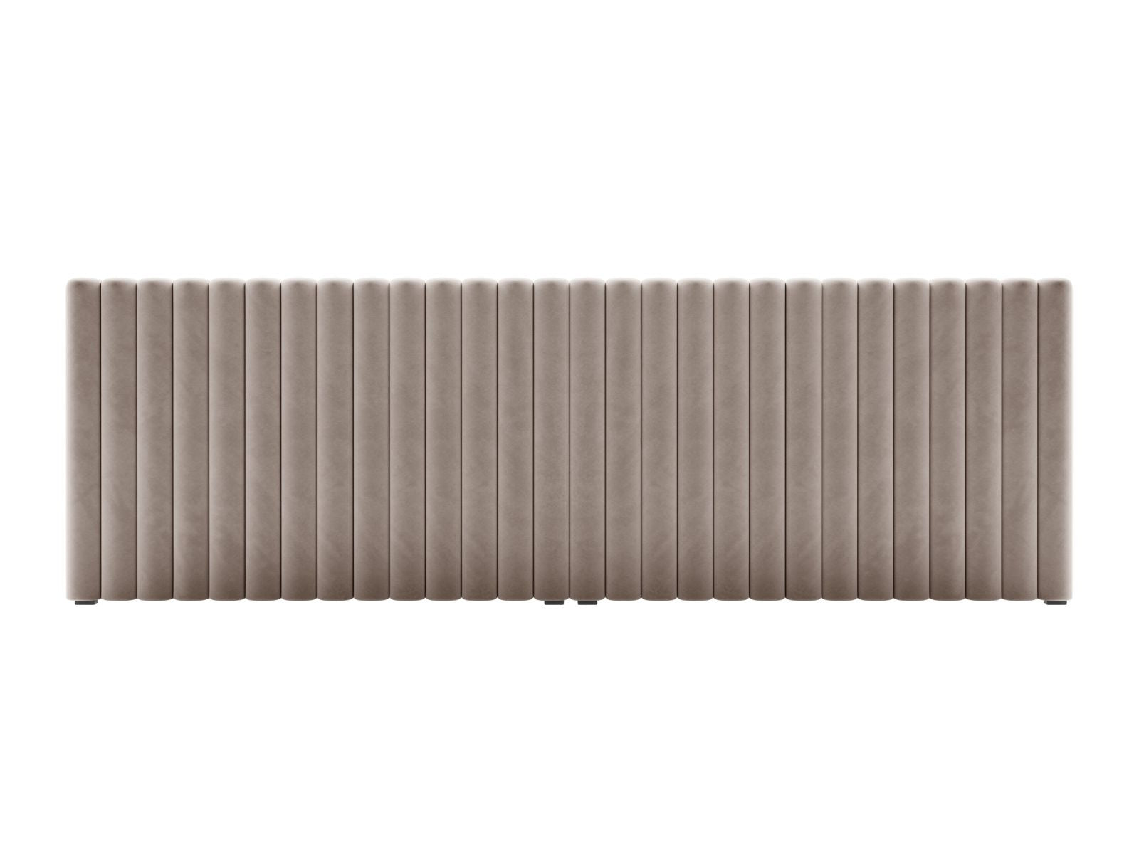 Testata in Velluto, "Mistero", 280x13x95 - Grigio Caldo