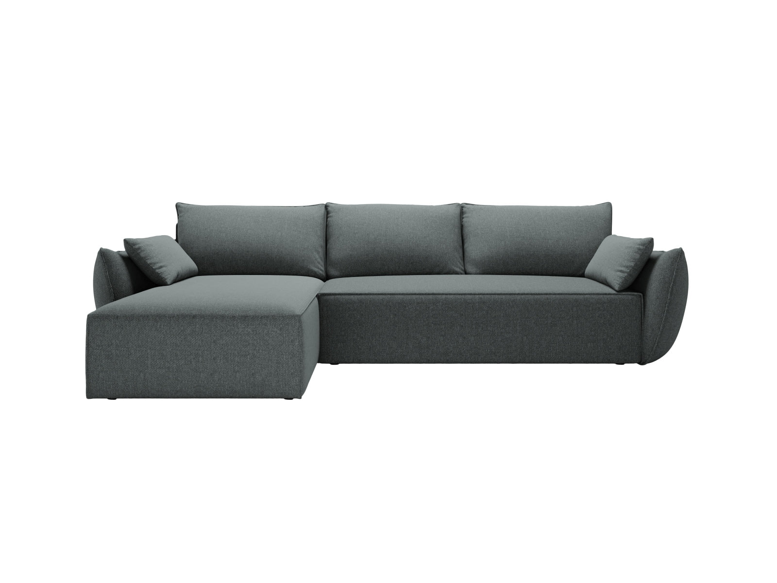 Divano Angolare Sinistro Letto con Contenitore, "Kaelle", 4 Posti, 252x165x87 - Blu Royal