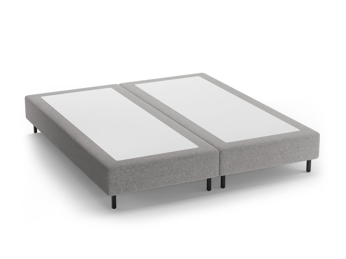 Base Letto Whale Gambe metallo nero - Grigio Chiaro 180x200
