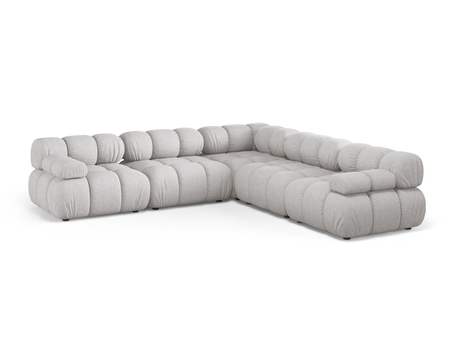 Divano Angolare Simmetrico, "Bellis", 5 Posti, 282x282x70 - Grigio Chiaro