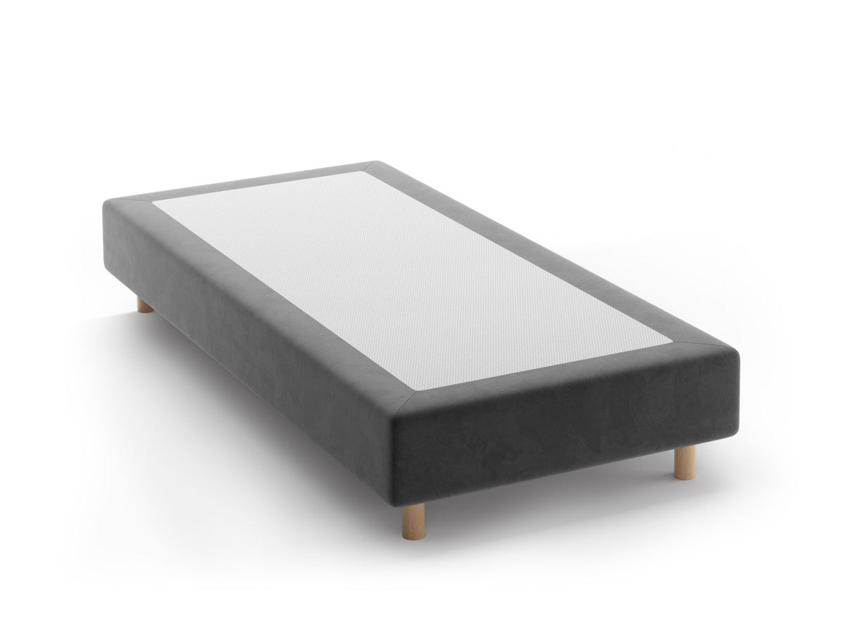 Base Letto Whale Gambe legno di faggio naturale - Grigio 100x200