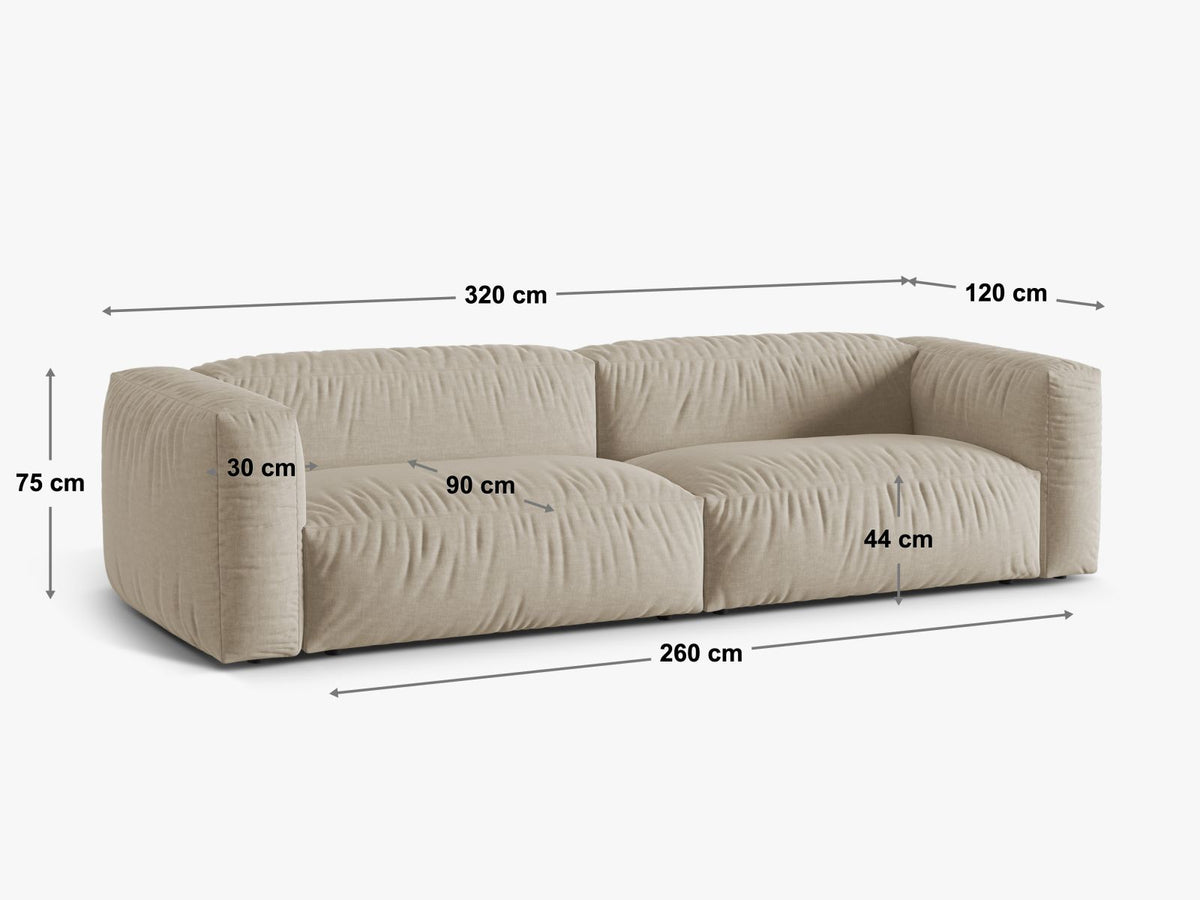 Divano Componibile XL Martina, 4 Posti, 120x320x75