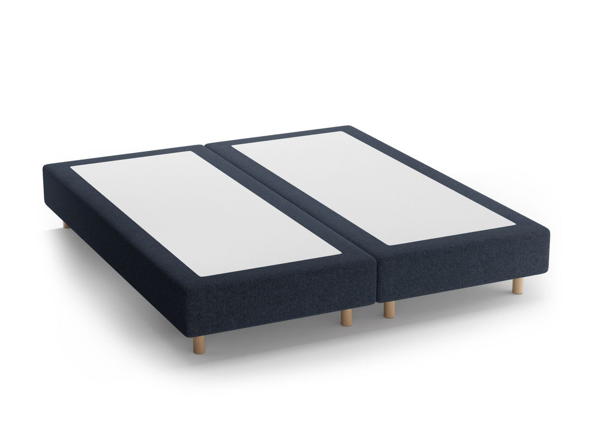 Base Letto Whale Gambe legno di faggio naturale - Blu Navy 180x200