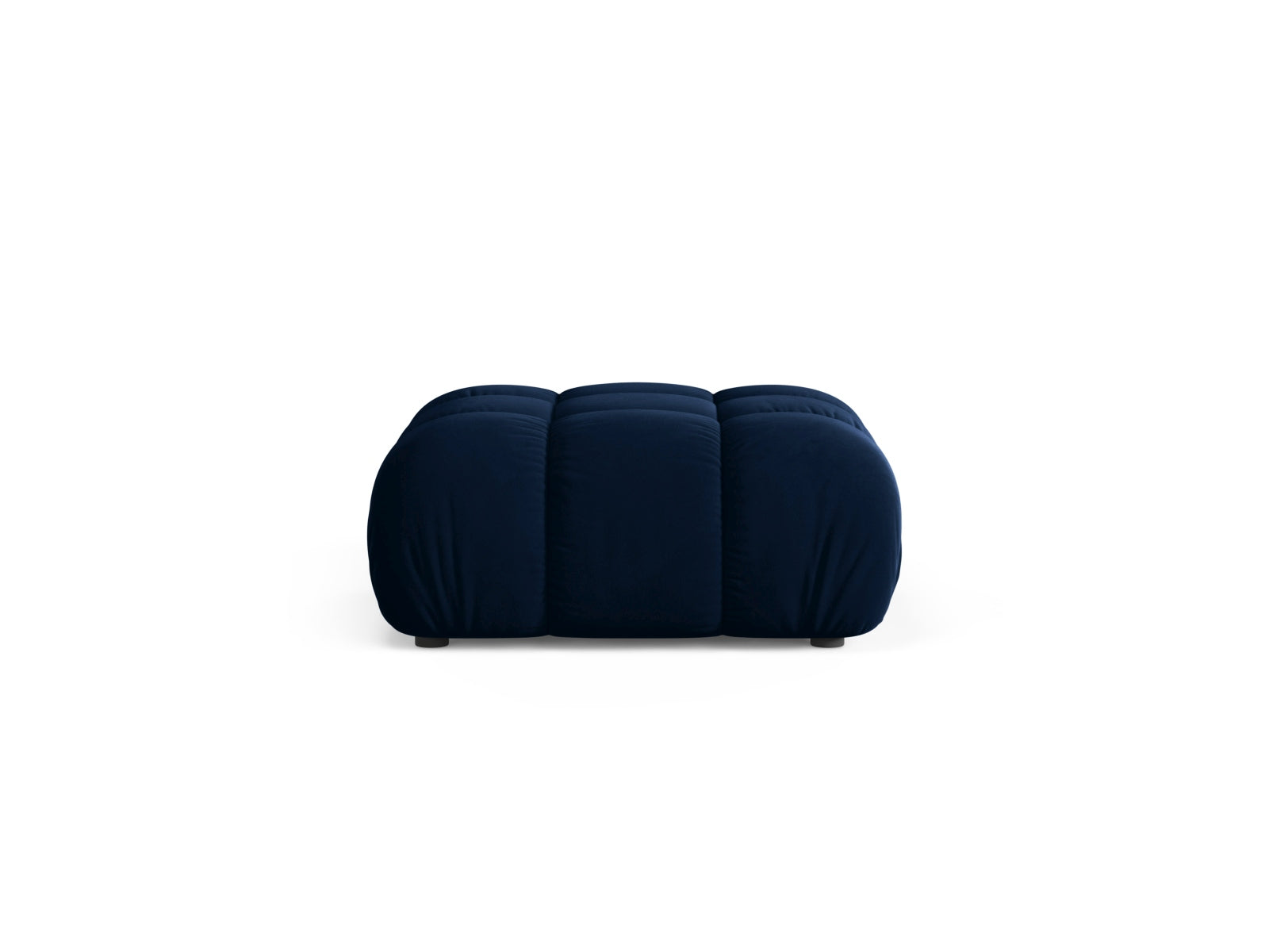 Pouf in Velluto, "Bellis", 1 Posto, 94x94x43 - Blu Royal