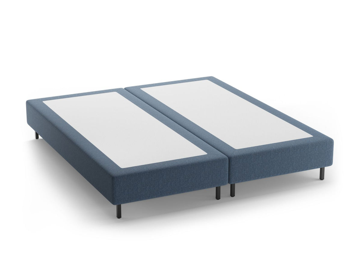 Base Letto Whale Gambe metallo nero - Blu Scuro 180x200