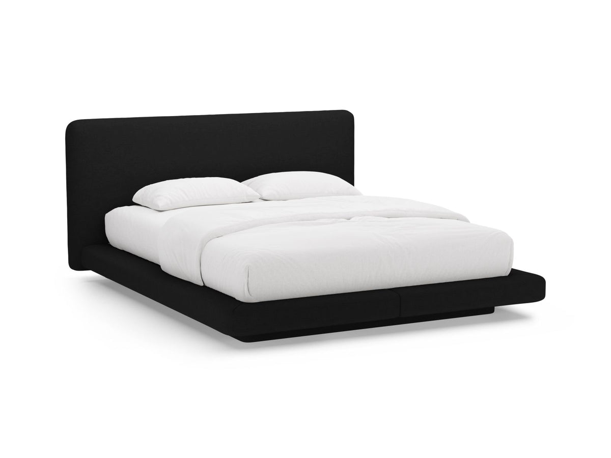 Letto con Testata Linea - Nero 200x200