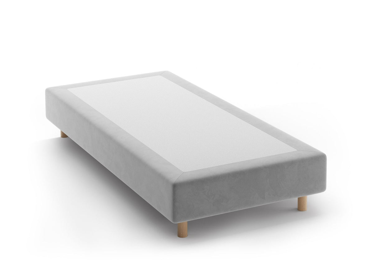 Base Letto Whale Gambe legno di faggio naturale - Grigio Chiaro 100x200