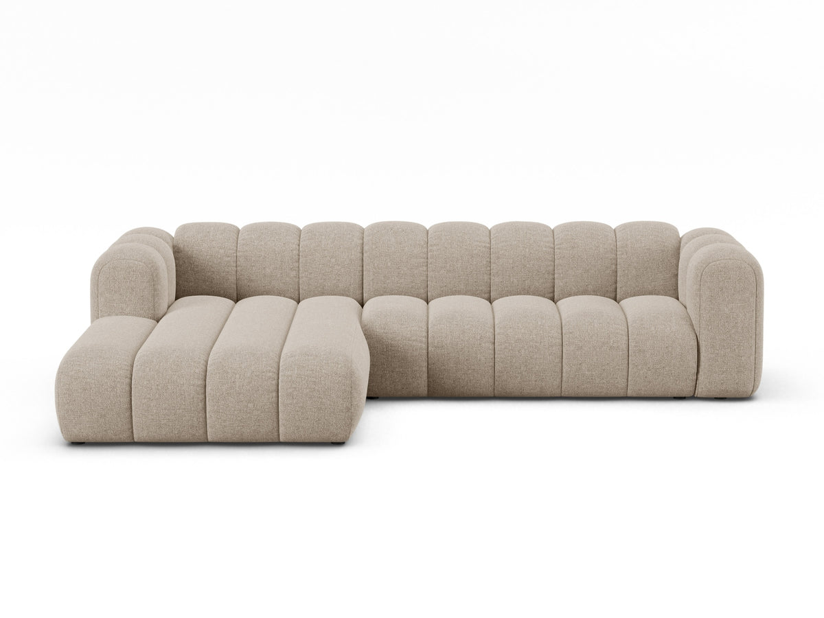 Divano Angolare Modulare Sinistro, "Lupine", 4 Posti, 290x177x70 - Beige Scuro