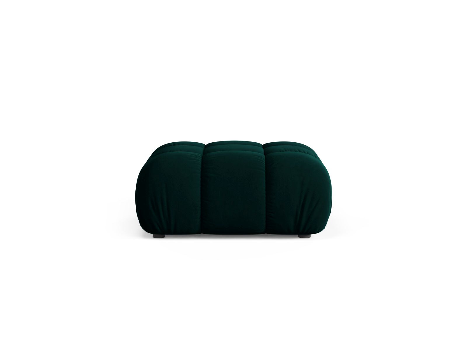 Pouf in Velluto, "Bellis", 1 Posto, 94x94x43 - Petrolioio Profondo
