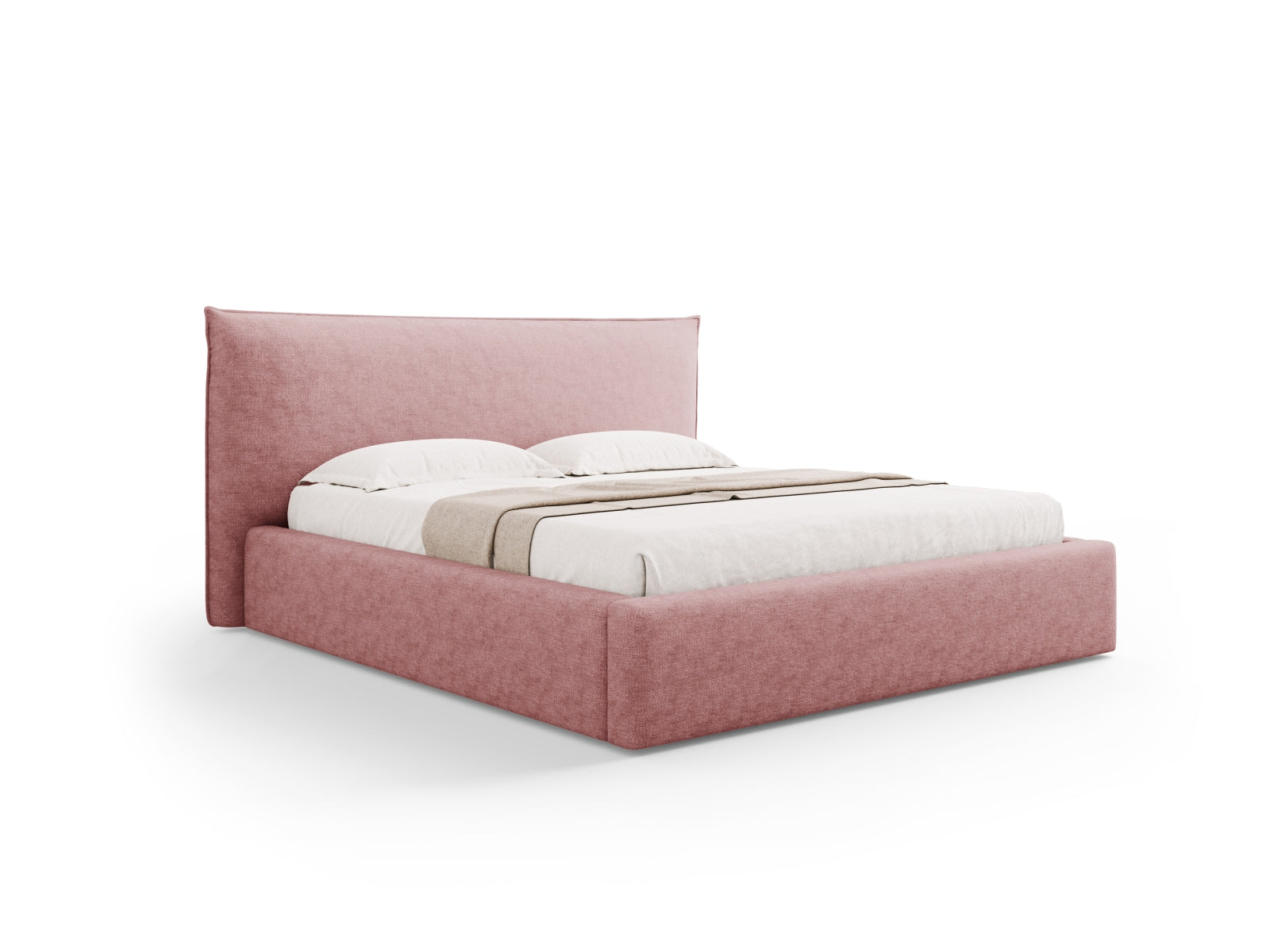 Letto con Contenitore e Testata, "Kaelle", 223x200x111 - Rosa