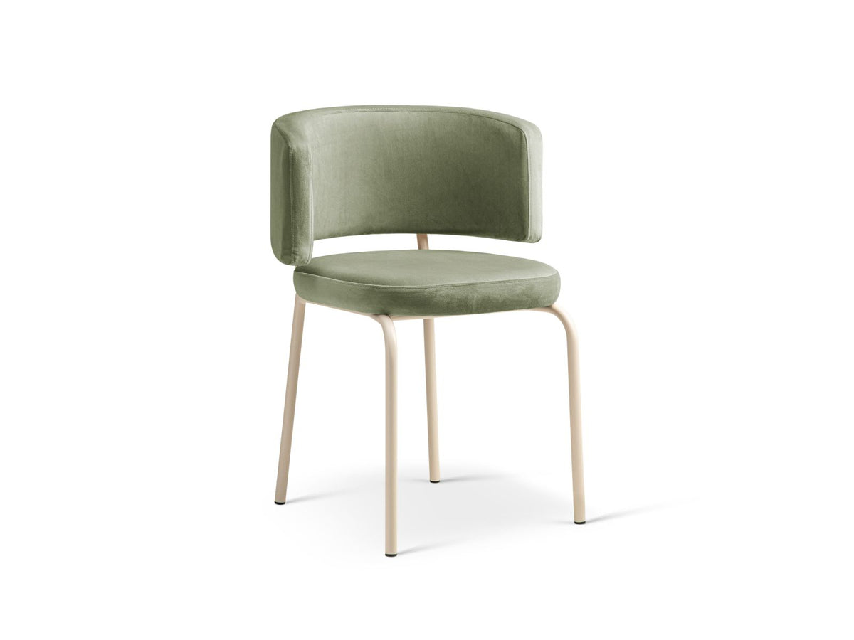 Sedia in Velluto, "Dora", 1 Posto, 58x57x75 - Verde