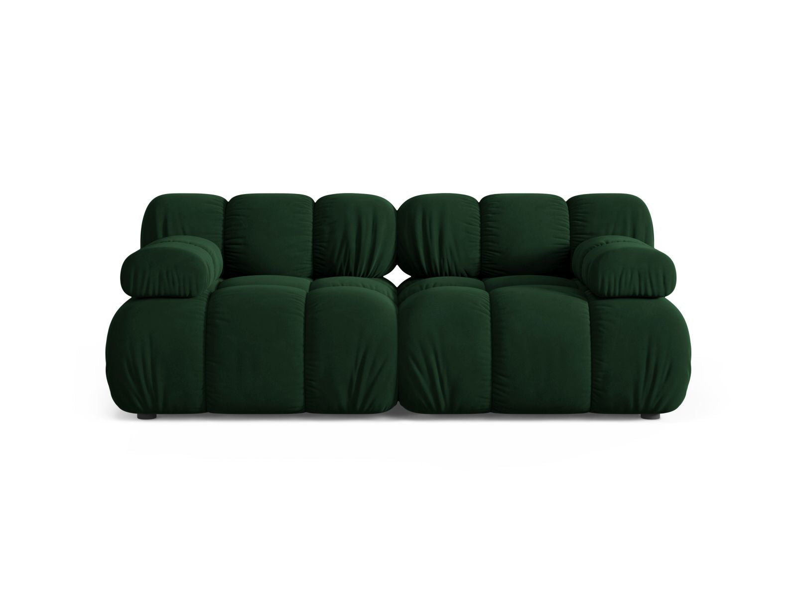 Divano Modulare in Velluto, "Bellis", 2 Posti, 188x94x70 - Verde Bottiglia