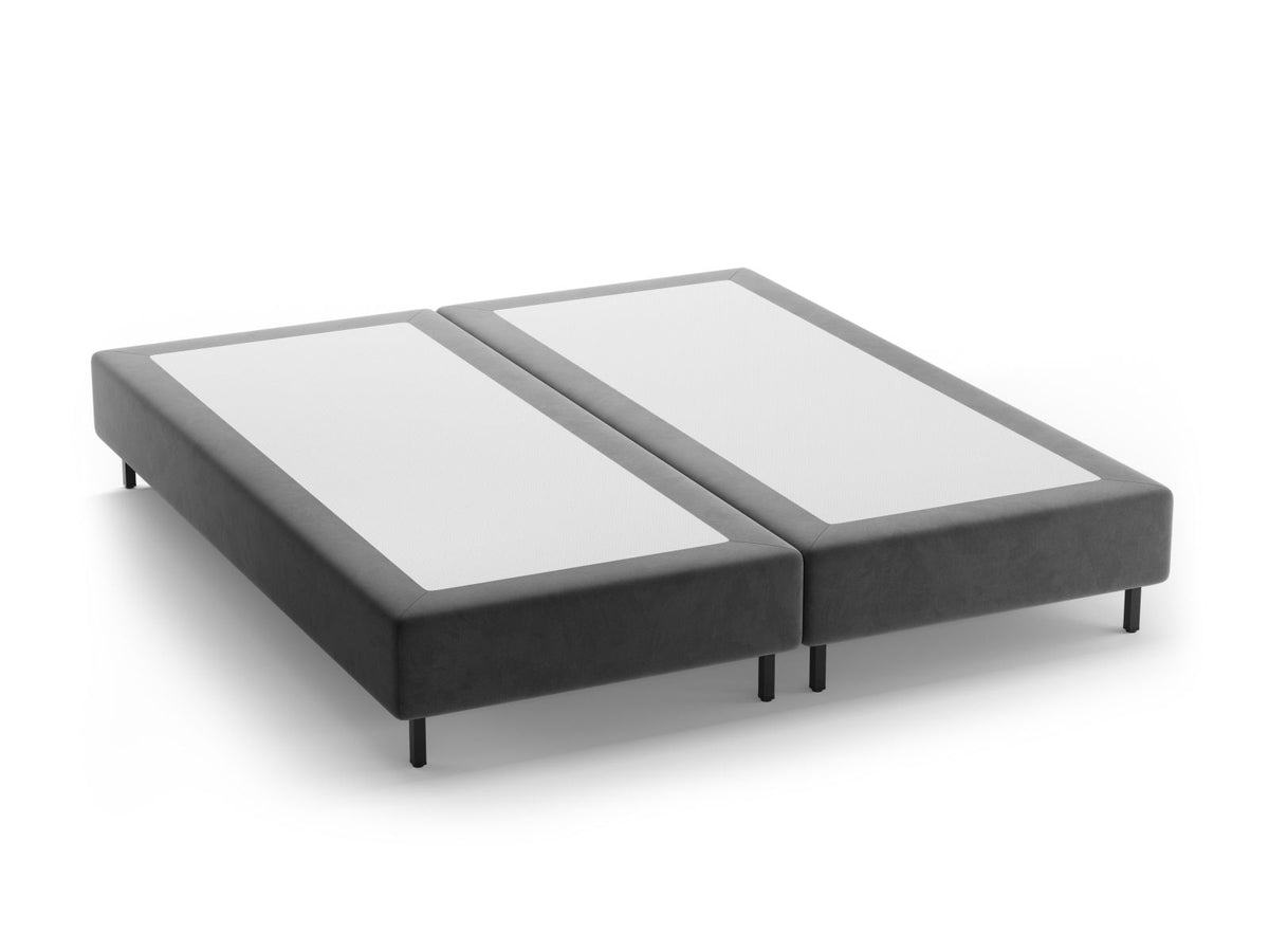 Base Letto Whale Gambe metallo nero - Grigio 180x200