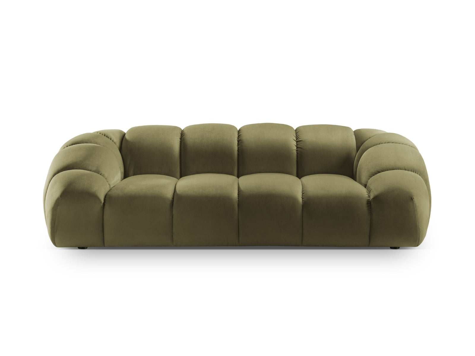 Divano in Velluto, "Diana", 3 Posti, 234x114x72 - Verde