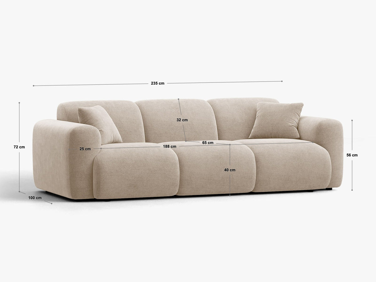Divano Molino, 3 Posti, 100x235x72