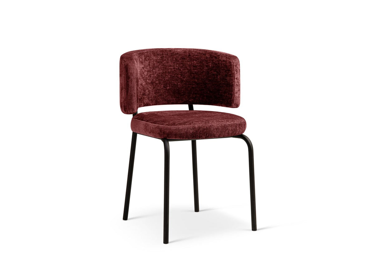 Sedia in Velluto, "Dora", 1 Posto, 58x57x75 - Ciliegio