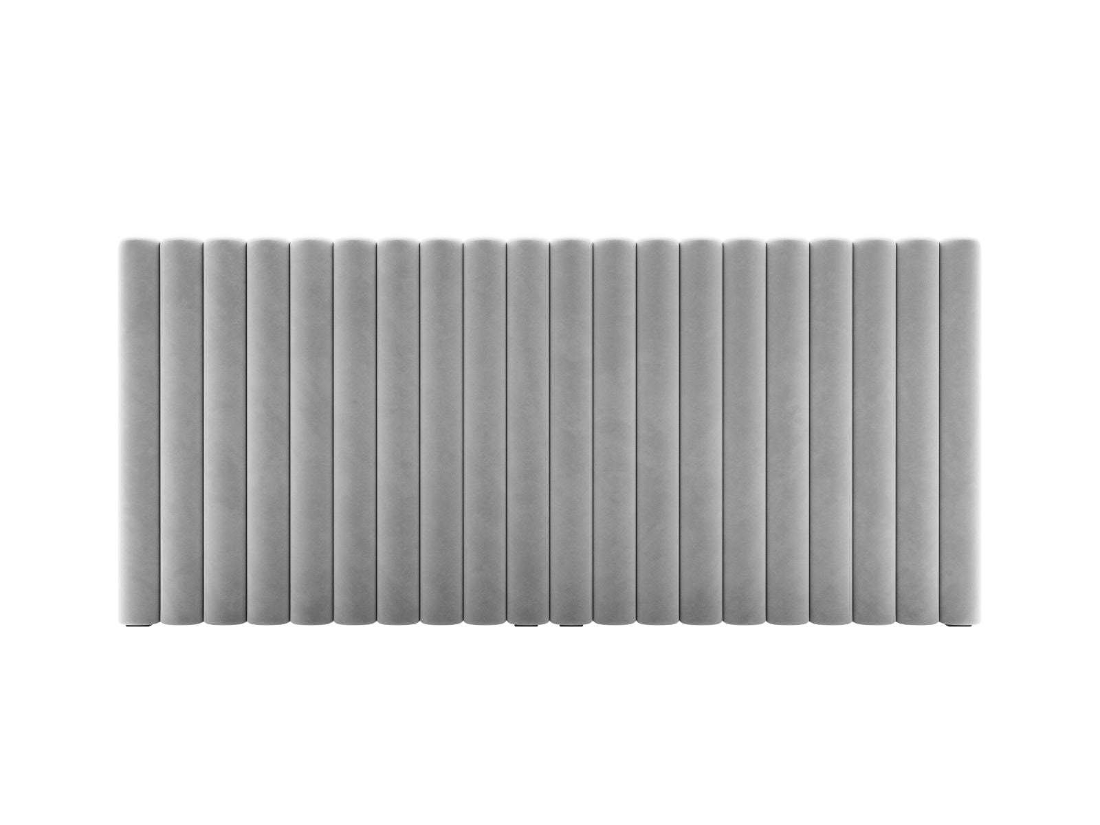 Testata in Velluto, "Mistero", 200x13x95 - Grigio Chiaro