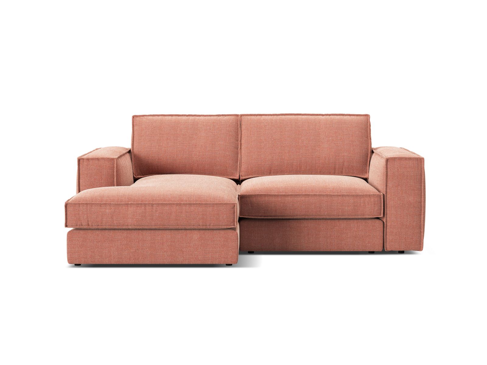 Divano Angolare Modulare Sinistro, "Pola", 2 Posti, 226x158x88 - Rosso