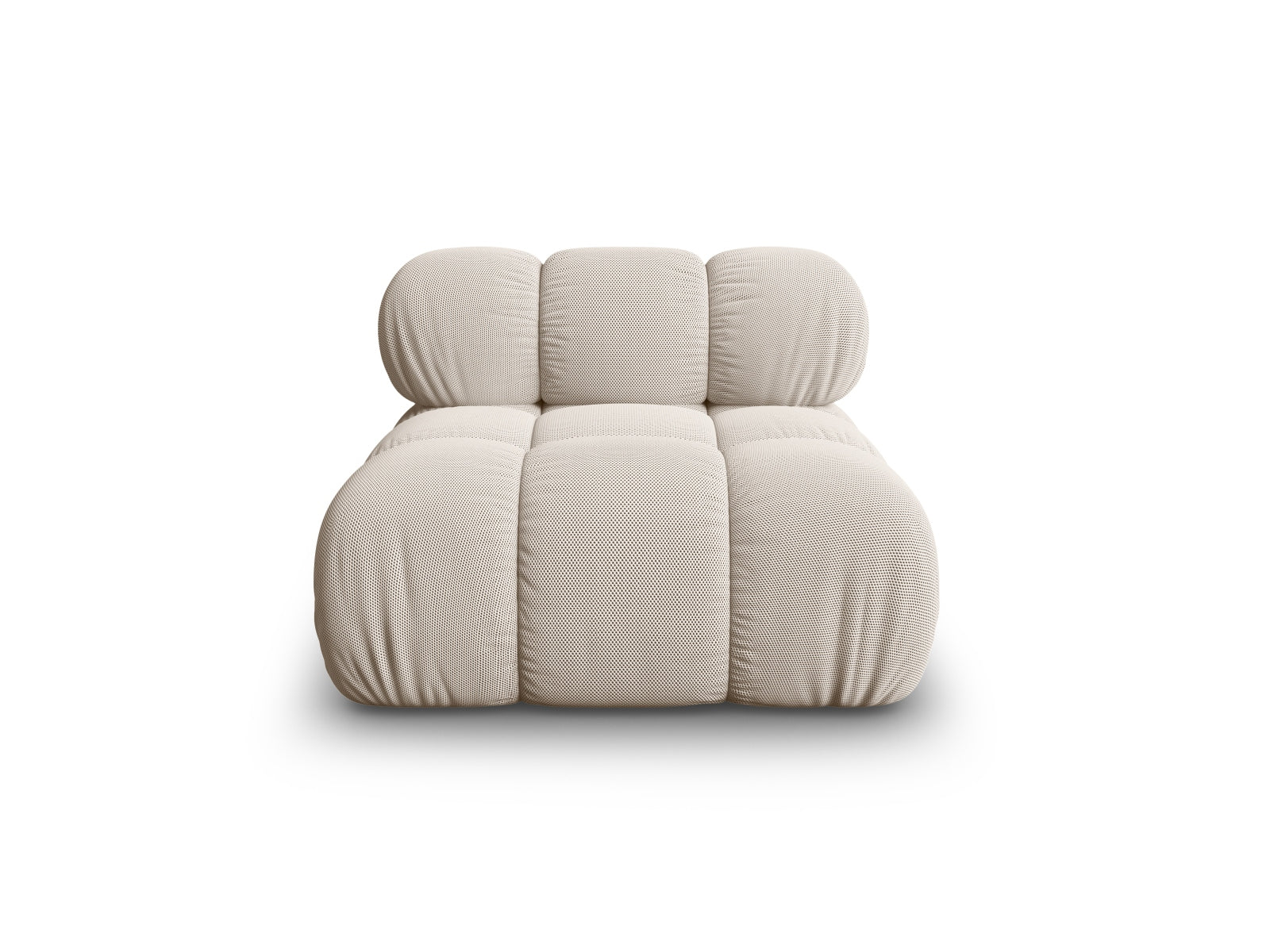 Modulo senza Braccioli, "Bellis", 1 Posto, 94x94x70 - Beige Chiaro