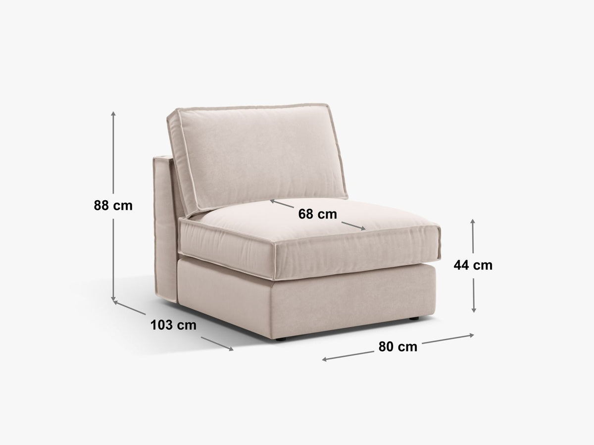 Modulo senza Braccioli Pola, 1 Posto, 103x80x88