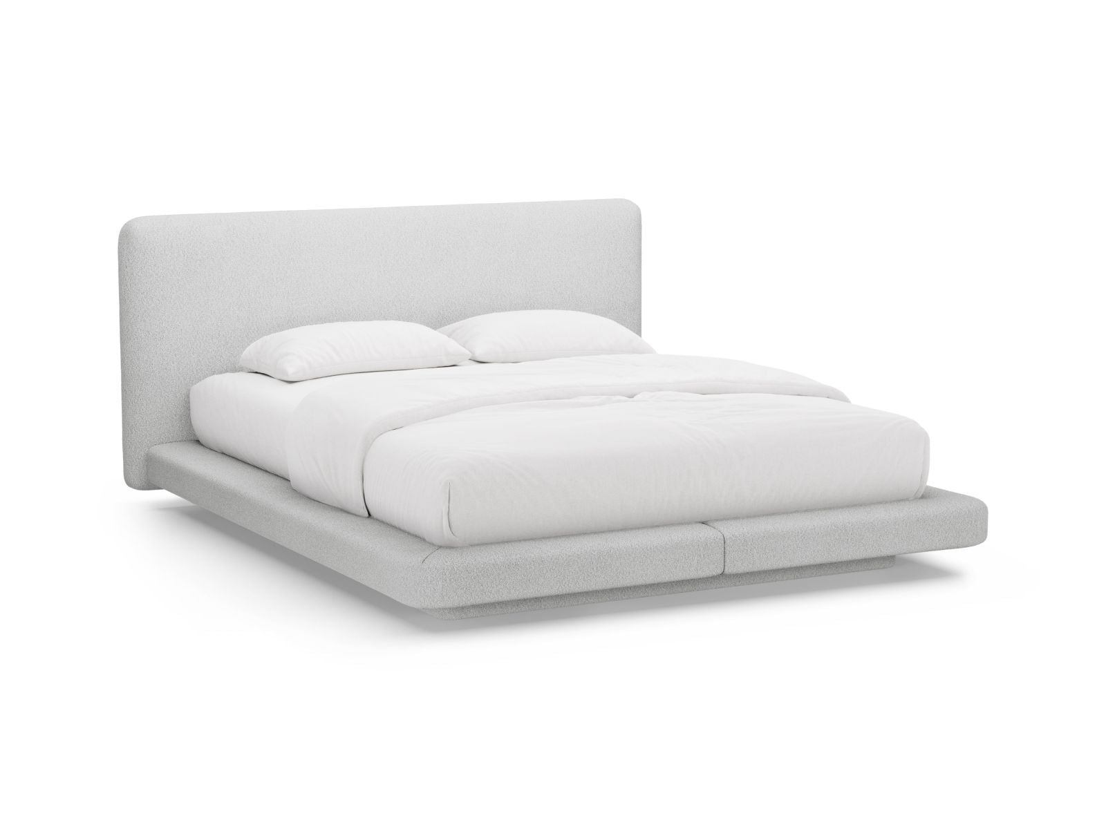 Letto con Testata, "Linea", 225x224x98 - Grigio Chiaro