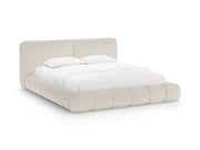 Letto con Contenitore e Testata, "Solange", 236x222x90 - Beige Chiaro
