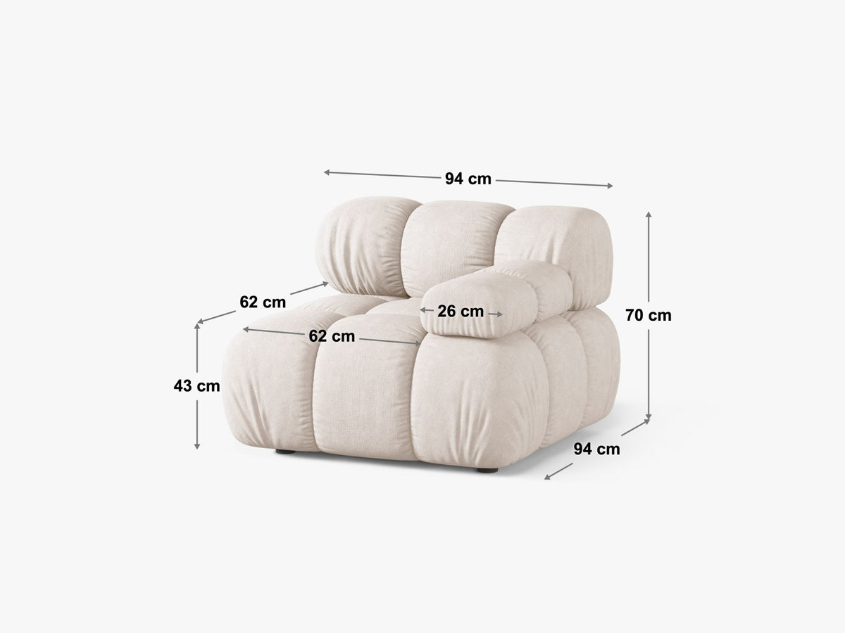 Modulo con Bracciolo Bellis, 1 Posto, 94x94x70