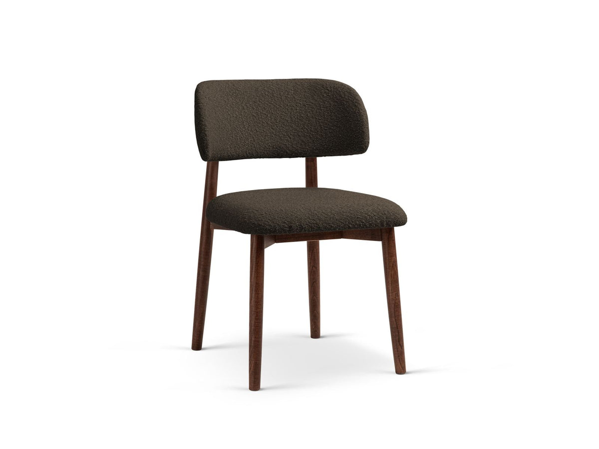 Sedia in Velluto, "Evan", 1 Posto, 49.5x51x77 - Marrone
