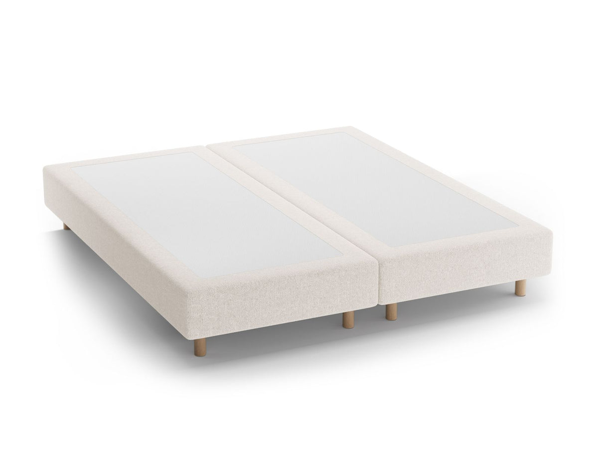 Base Letto Whale Gambe legno di faggio naturale - Beige Chiaro 180x200