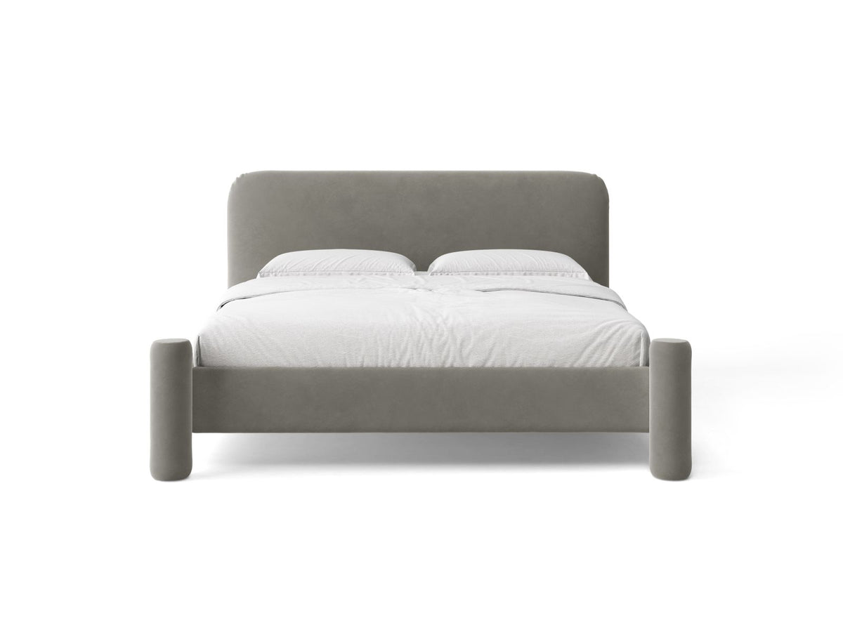 Letto con Testata Vera - Grigio 160x200