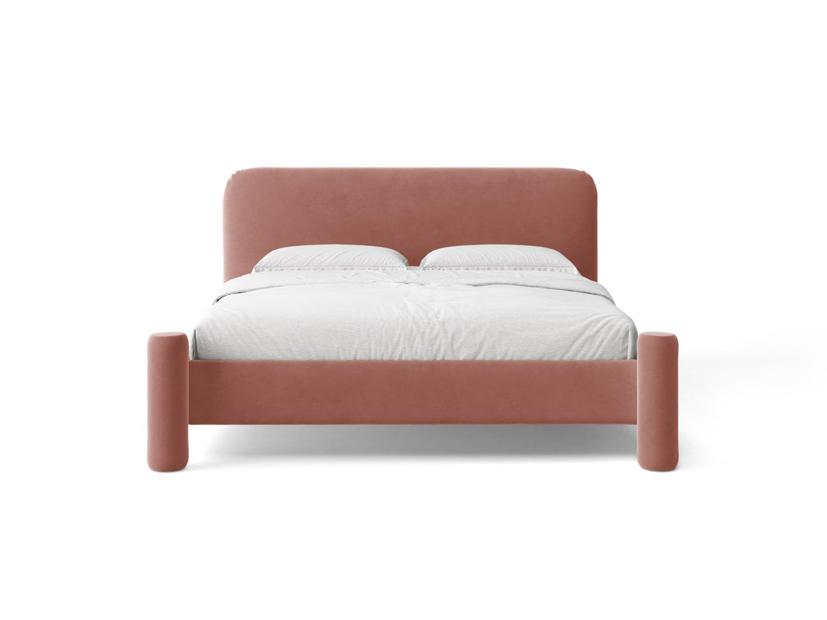 Letto con Testata Vera - Rosa Fenicottero 160x200