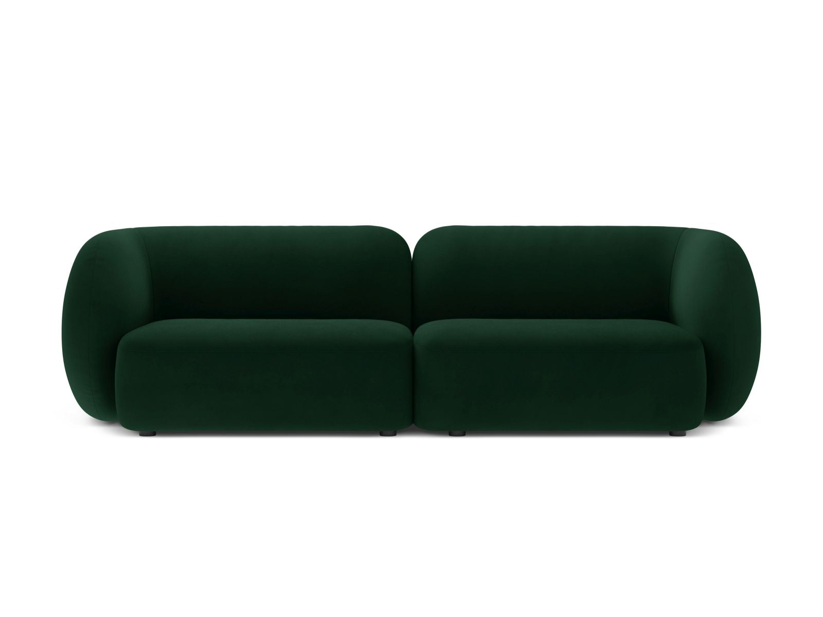 Divano Modulare in Velluto, "Kate", 4 Posti, 243x99x76 - Verde Bottiglia
