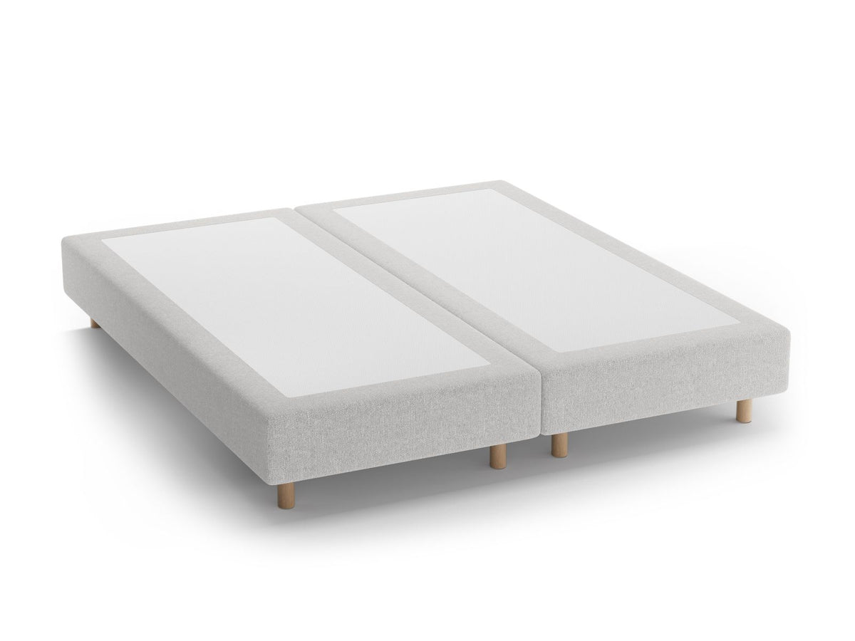 Base Letto Whale Gambe legno di faggio naturale - Argento 140x200