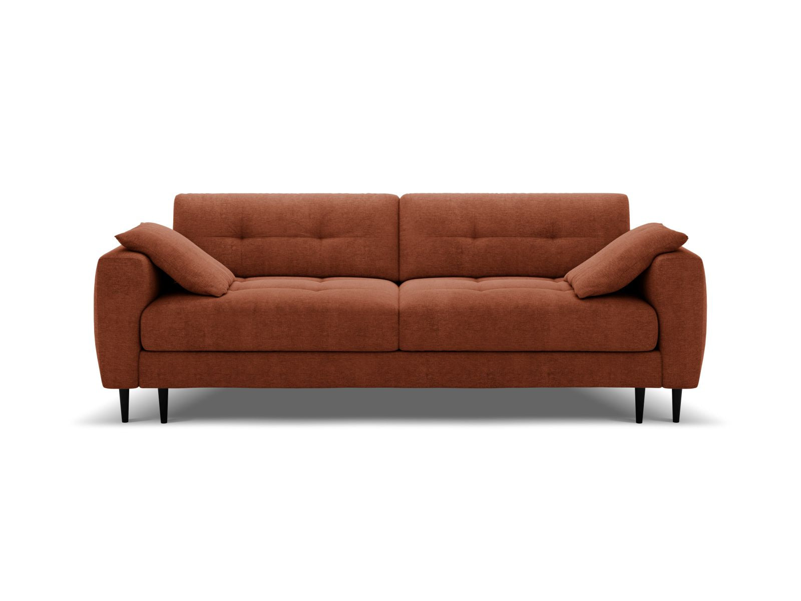 Divano Letto con Contenitore, "Bemy", 3 Posti, 242x110x92 - Corallo