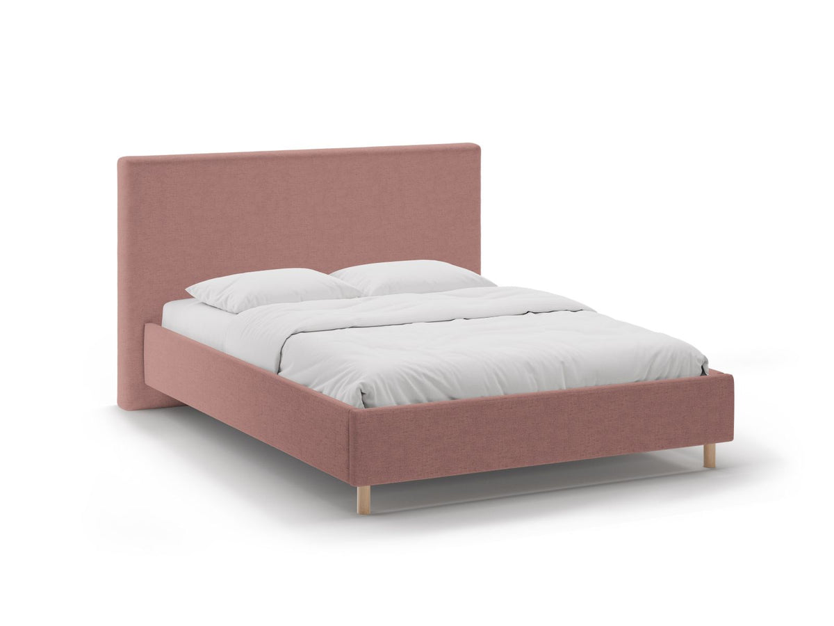 Letto Contenitore con Testata Eloise - Rosa Scuro 160x200