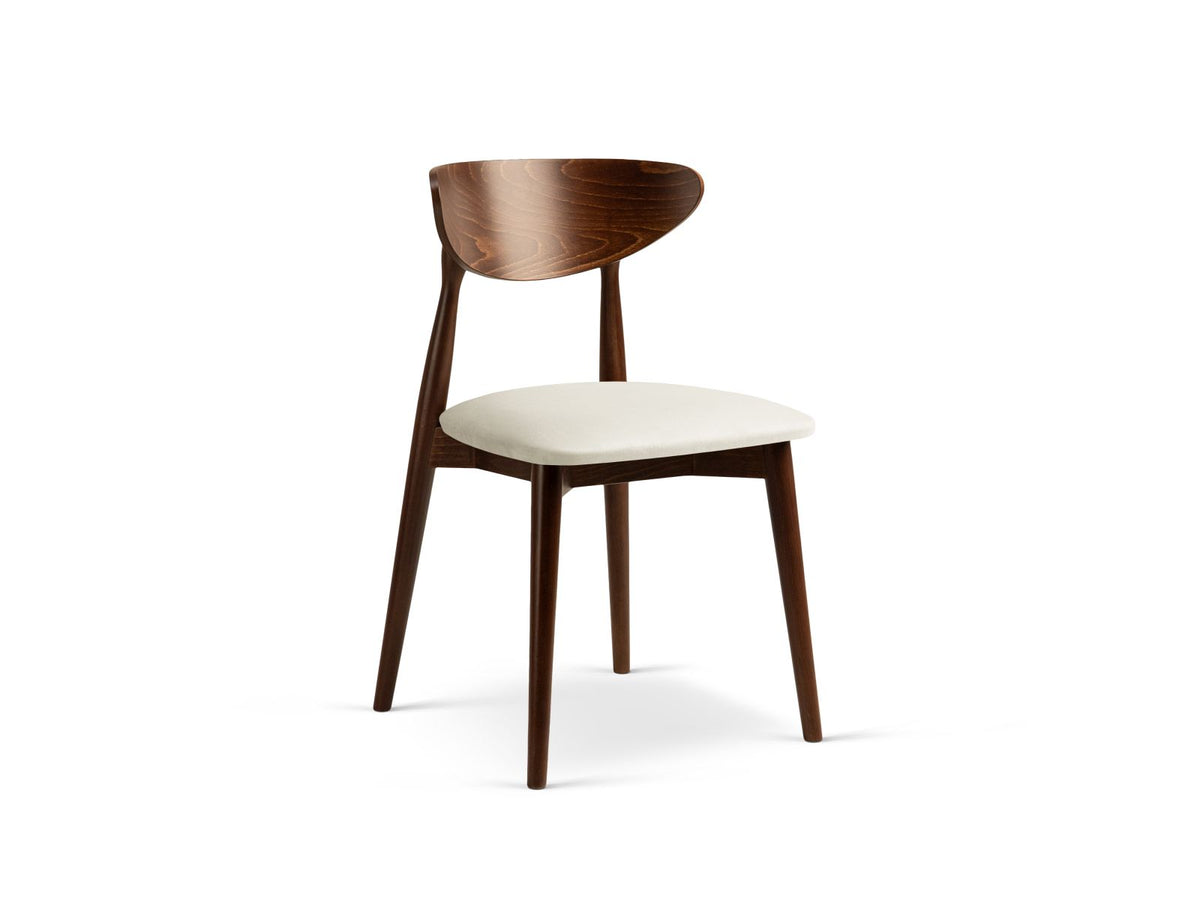 Sedia in Velluto, "Leon", 1 Posto, 47.5x48x79 - Avorio