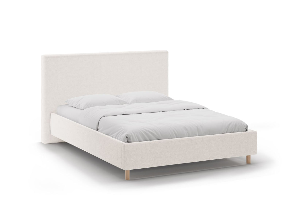Letto Contenitore con Testata Eloise - Beige Chiaro 160x200