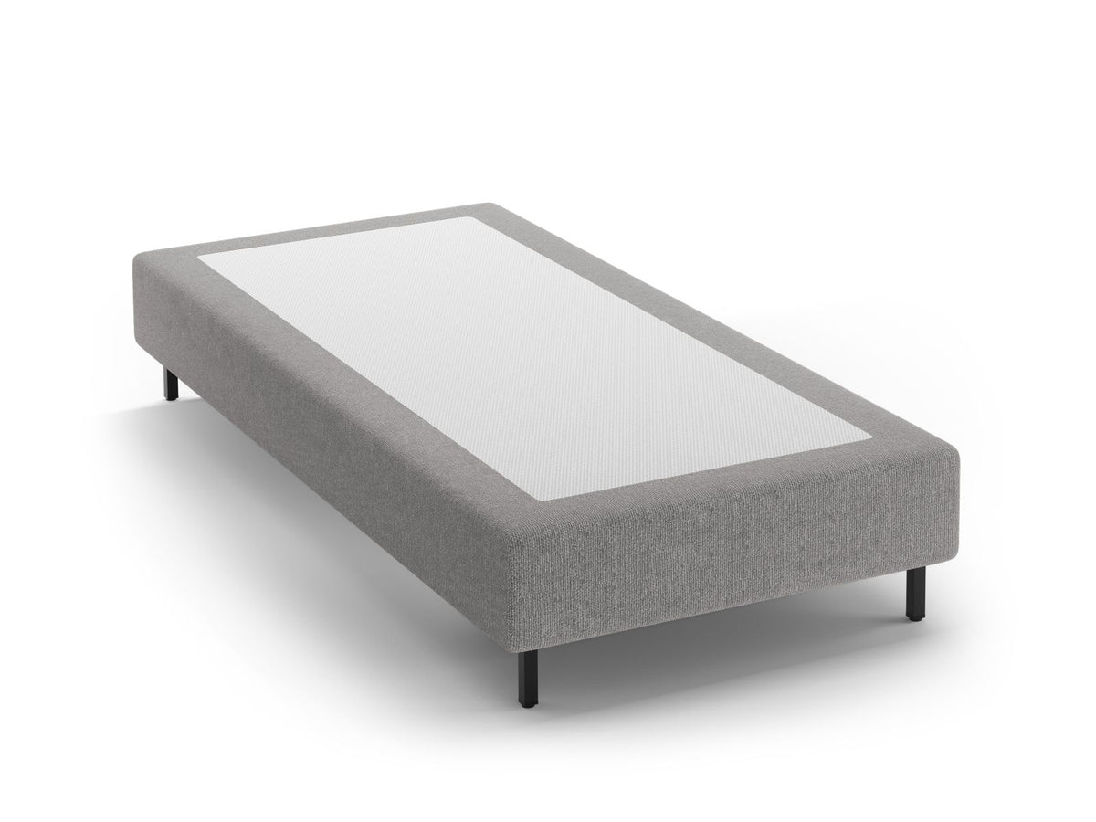 Base Letto Whale Gambe metallo nero - Grigio Chiaro 90x200