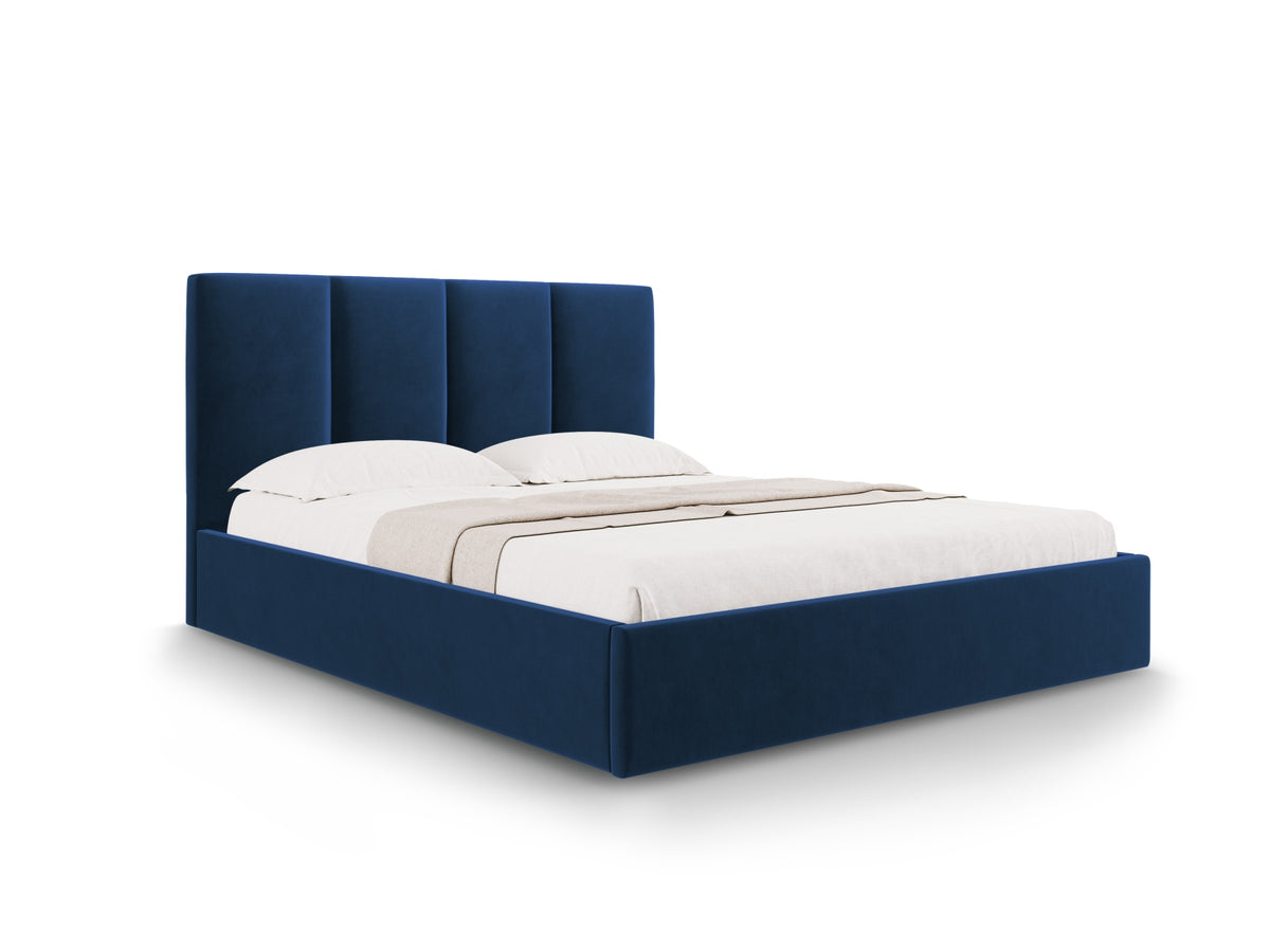 Letto Contenitore con Testata Pyla - Blu Reale 180x200