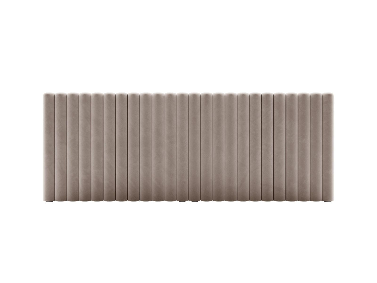 Testata in Velluto, "Mistero", 240x13x95 - Grigio Caldo