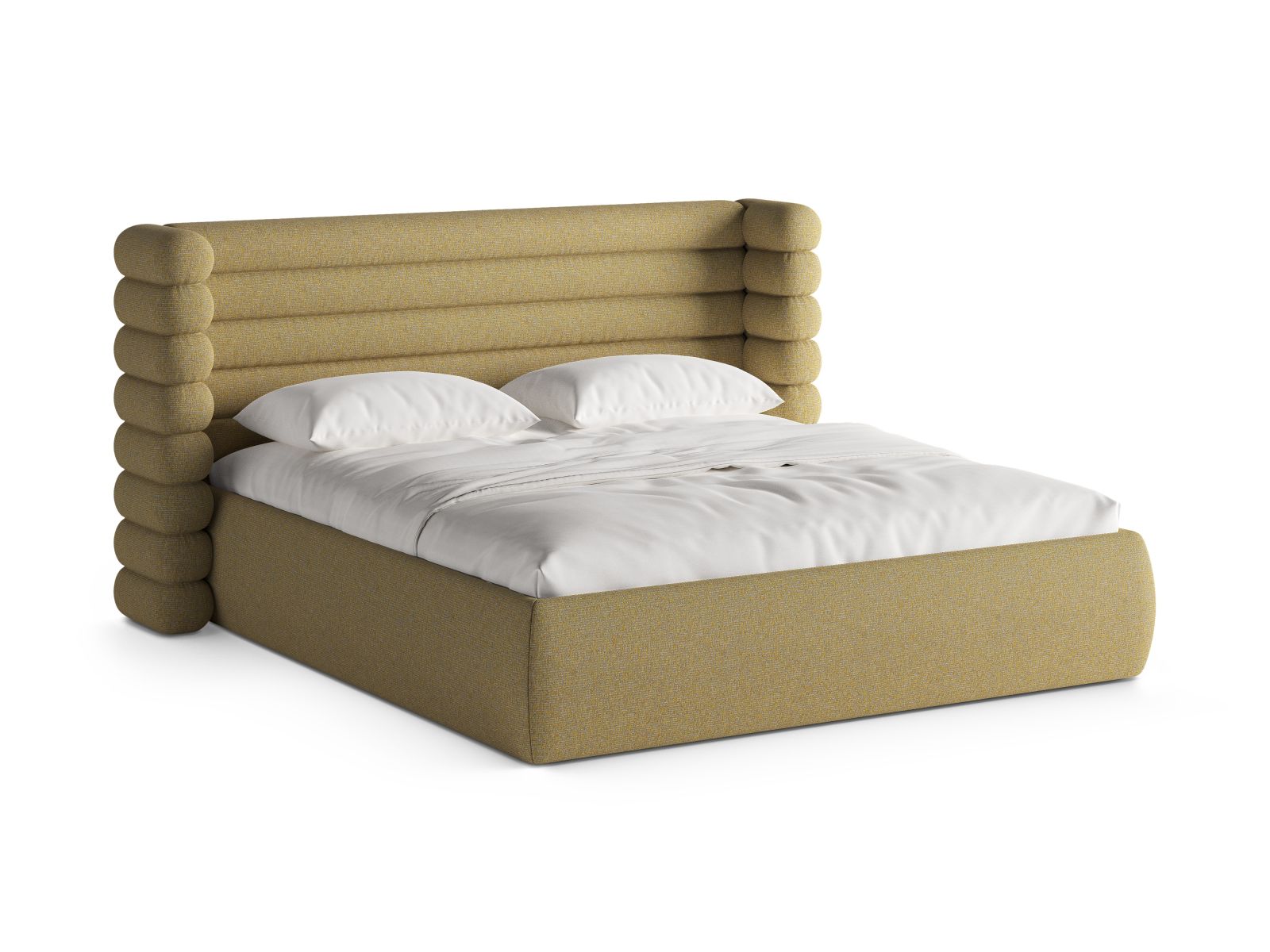 Letto con Contenitore e Testata, "Mount", 228x216x120 - Girasole Melange