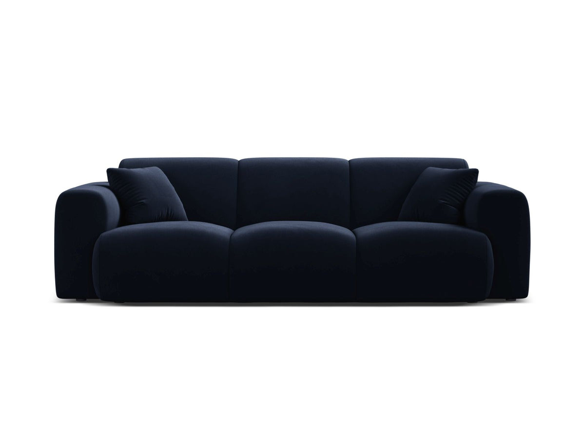 Divano in Velluto, "Molino", 3 Posti, 235x100x72 - Blu Royal