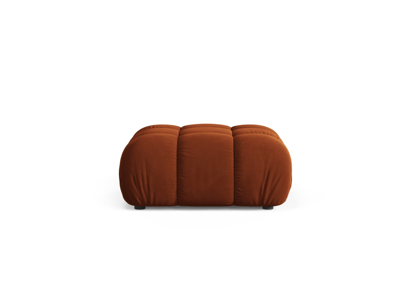 Pouf in Velluto, "Bellis", 1 Posto, 94x94x43 - Terracotta