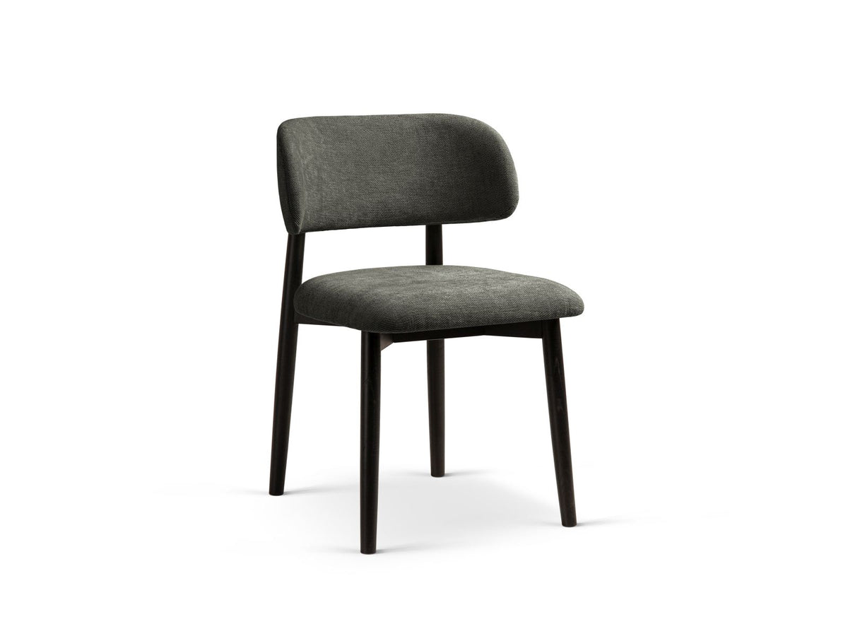 Sedia in Velluto, "Evan", 1 Posto, 49.5x51x77 - Grigio Scuro