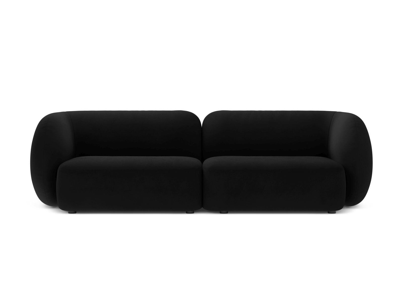 Divano Modulare in Velluto, "Kate", 4 Posti, 243x99x76 - Nero