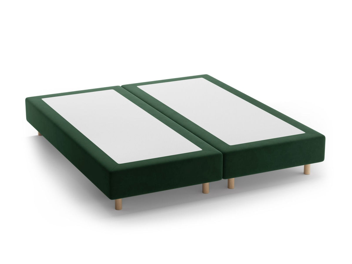 Base Letto Whale Gambe legno di faggio naturale - Verde 140x200