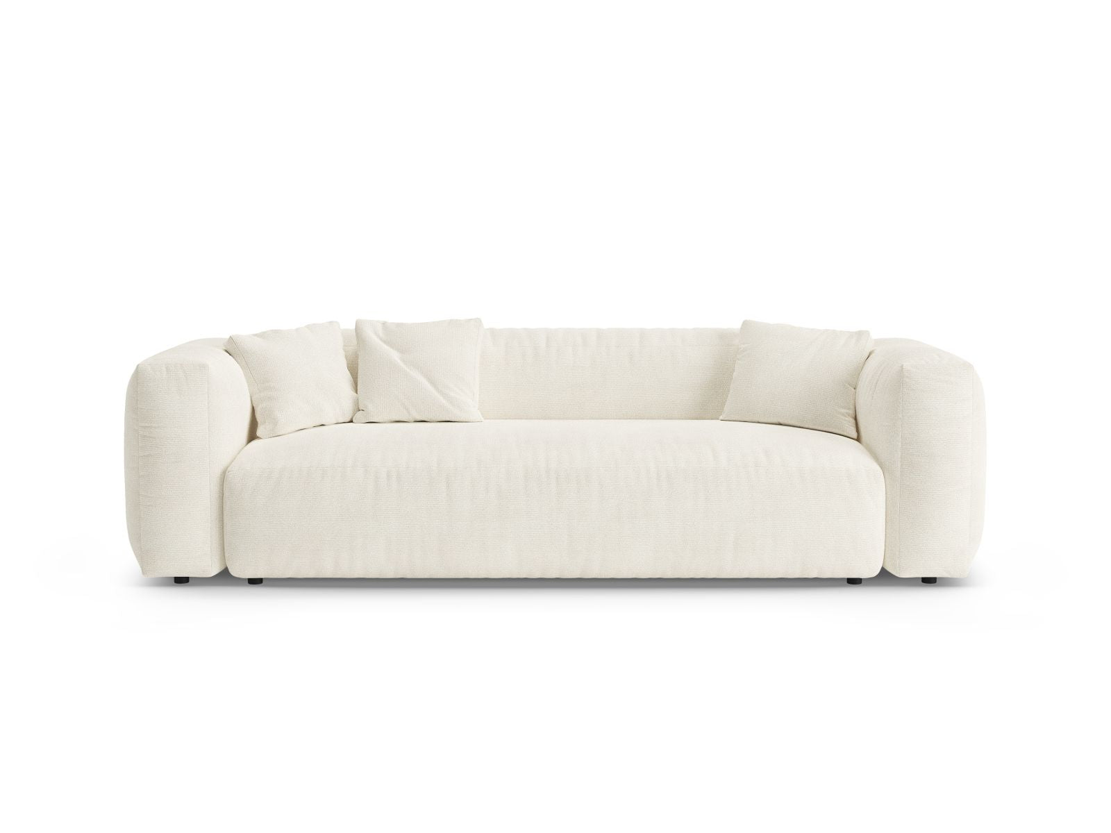 Divano con Funzione Letto, "Martina", 3 Posti, 264x106x75 - Avorio