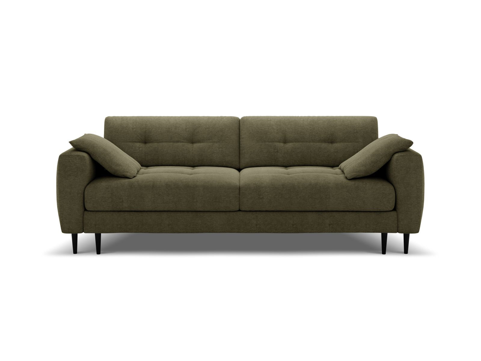 Divano Letto con Contenitore, "Bemy", 3 Posti, 242x110x92 - Verde Oliva Scuro