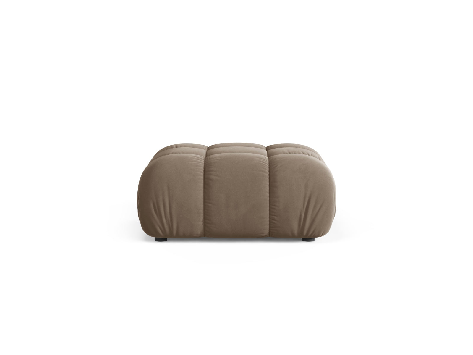 Pouf in Velluto, "Bellis", 1 Posto, 94x94x43 - Cappuccino